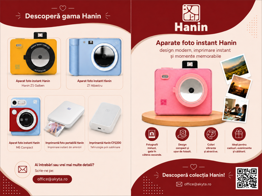 Aparate foto instant Hanin – Ghid complet: Z1, M6, Z5