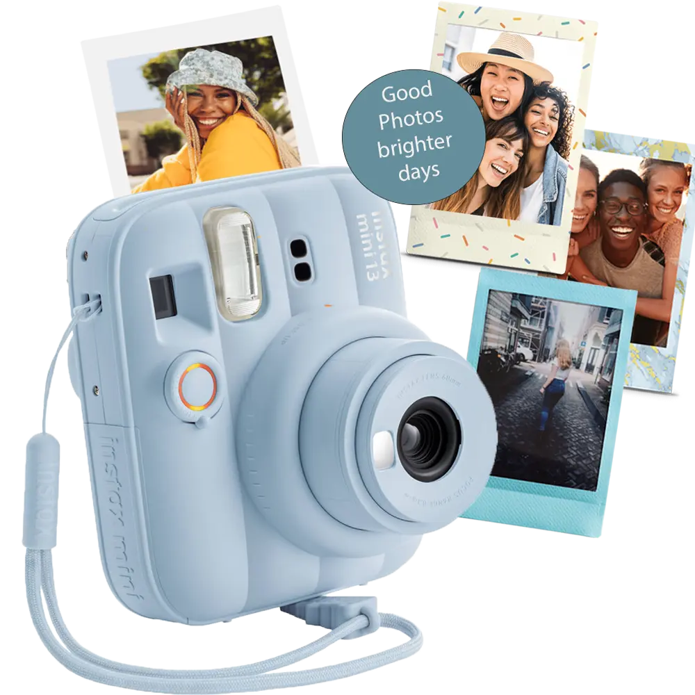 mini 13 bleu cu poze Instax