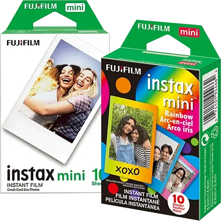 Set Film mini Fujifilm Instax alb 1x10 cu film mini Rainbow 1x10