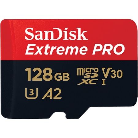 Card de memorie Sandisk microSDXC 128 GB, Extreme Pro, R200 MB/s, W90 MB/s