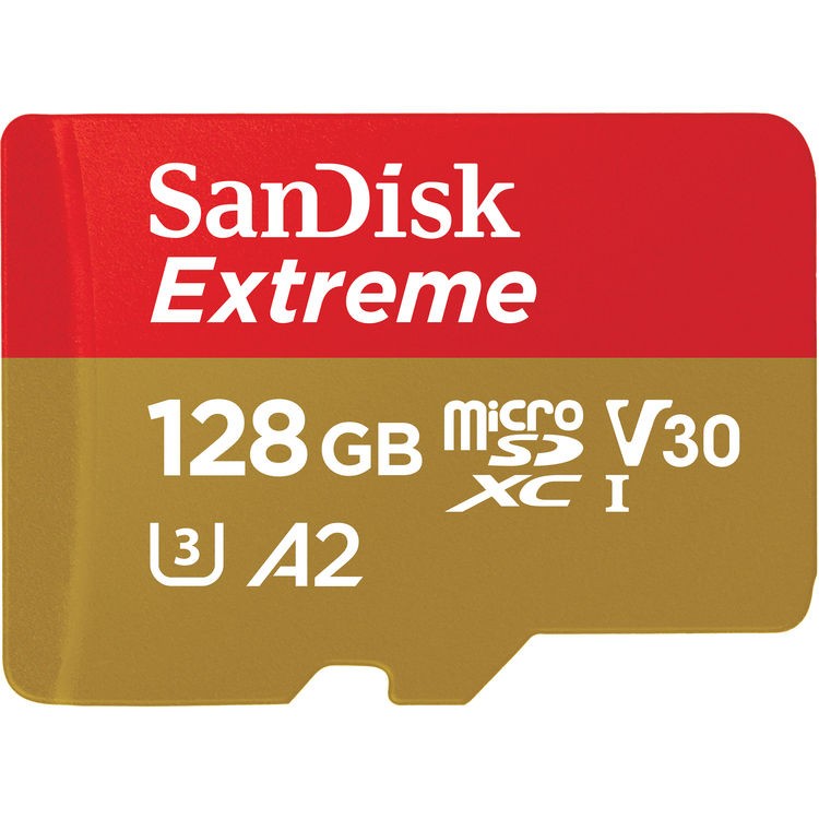 Card de memorie Sandisk Extreme microSDXC, 128 GB, UHS-I, V30, R190 MB/s, W90MB/s, Class 10