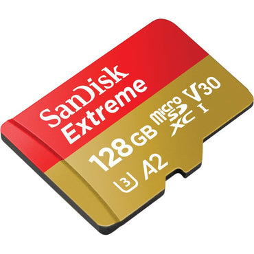 Card de memorie Sandisk Extreme microSDXC, 128 GB, UHS-I, V30, R190 MB/s, W90MB/s, Class 10