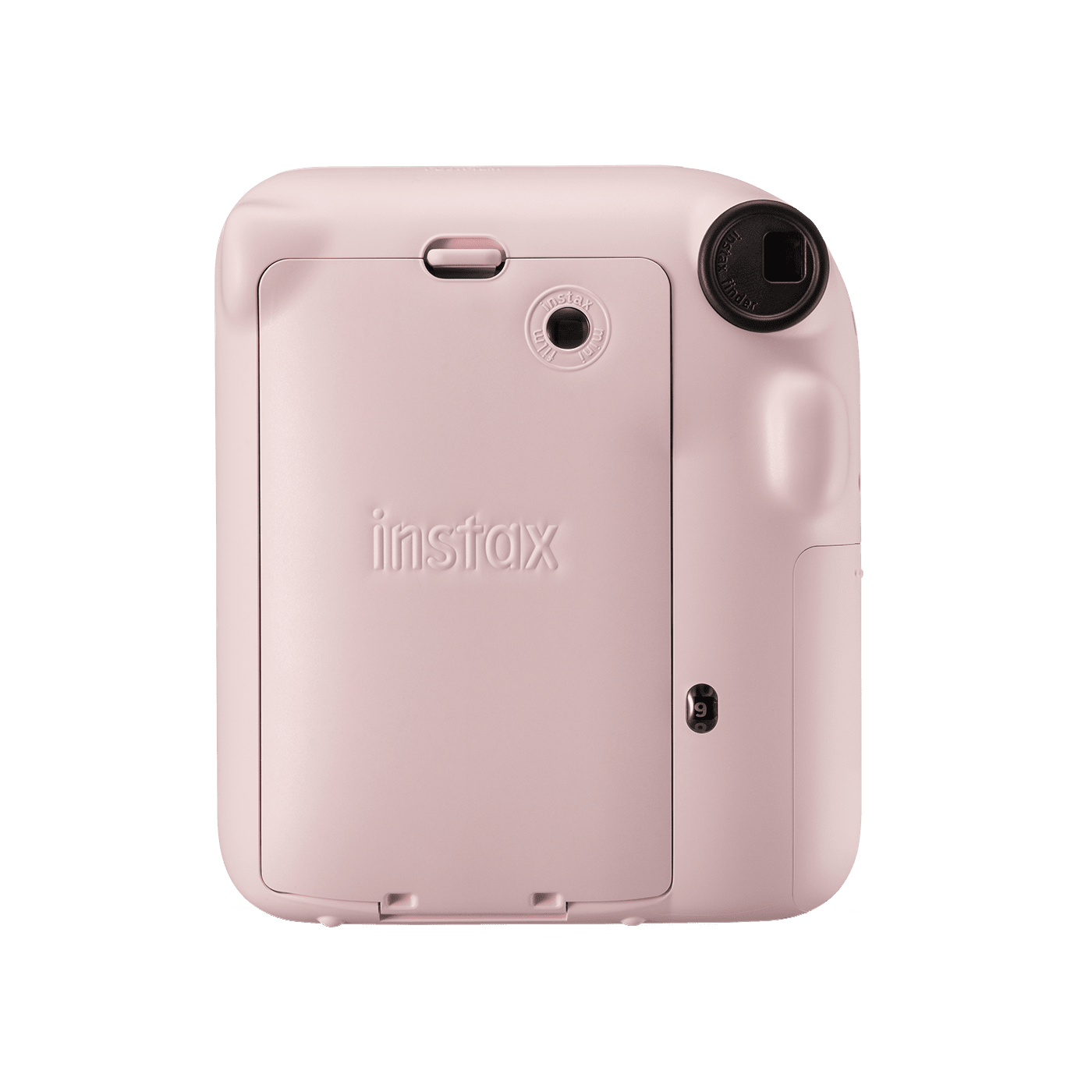 Aparat foto instant Fujifilm Instax mini 12, Blossom Pink cu 10 filme, rama acordeon si cutie Happy Days