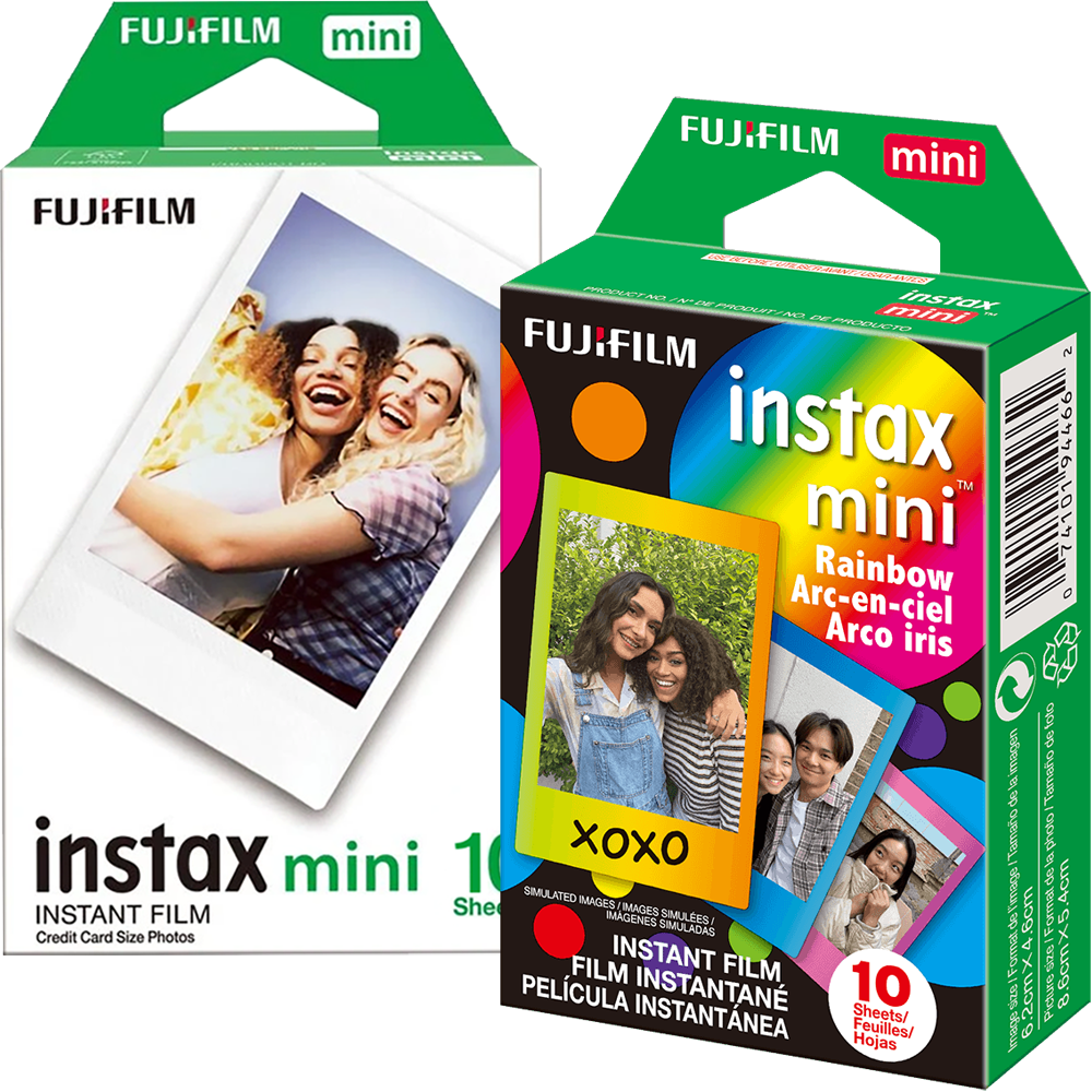Set Film mini Fujifilm Instax alb 1x10 cu film mini Rainbow 1x10