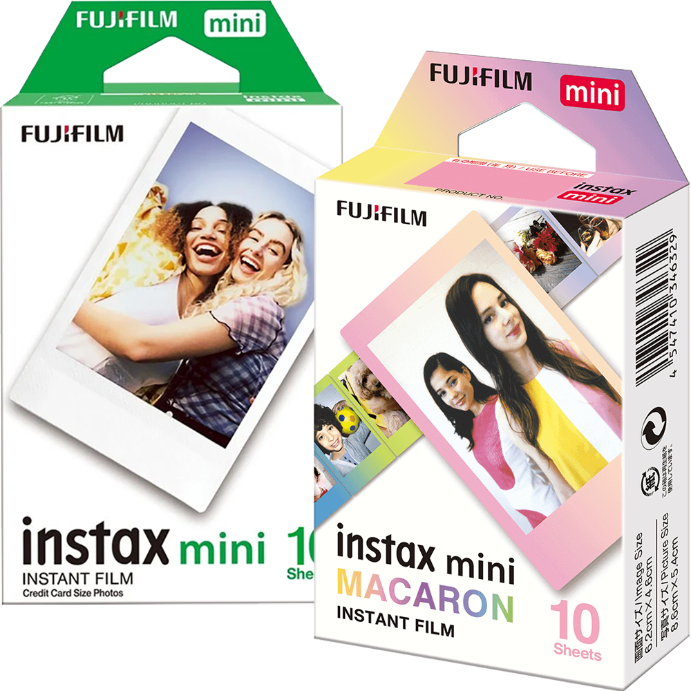 Set Film mini Fujifilm Instax alb 1x10 cu film mini Macaron 1x10