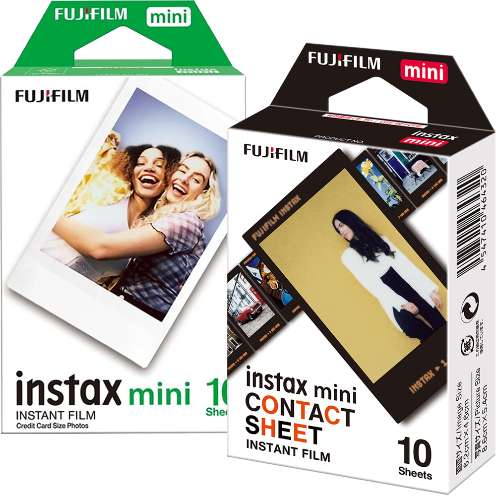 Set Film mini Fujifilm Instax alb 1x10 cu film mini Contact Sheet 1x10