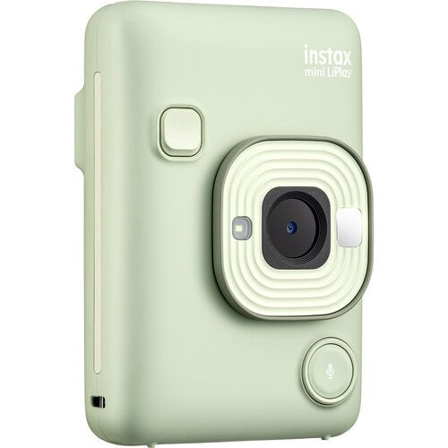 Aparat foto instant hibrid Fujifilm Instax mini LiPlay Misty White cu hartie 1x10 si rama magnetica Akyta