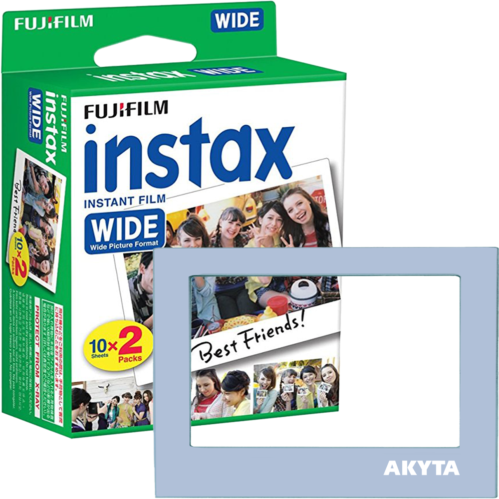 Film Wide Fujifilm Instax cu rama magnetica Wide, albastra
