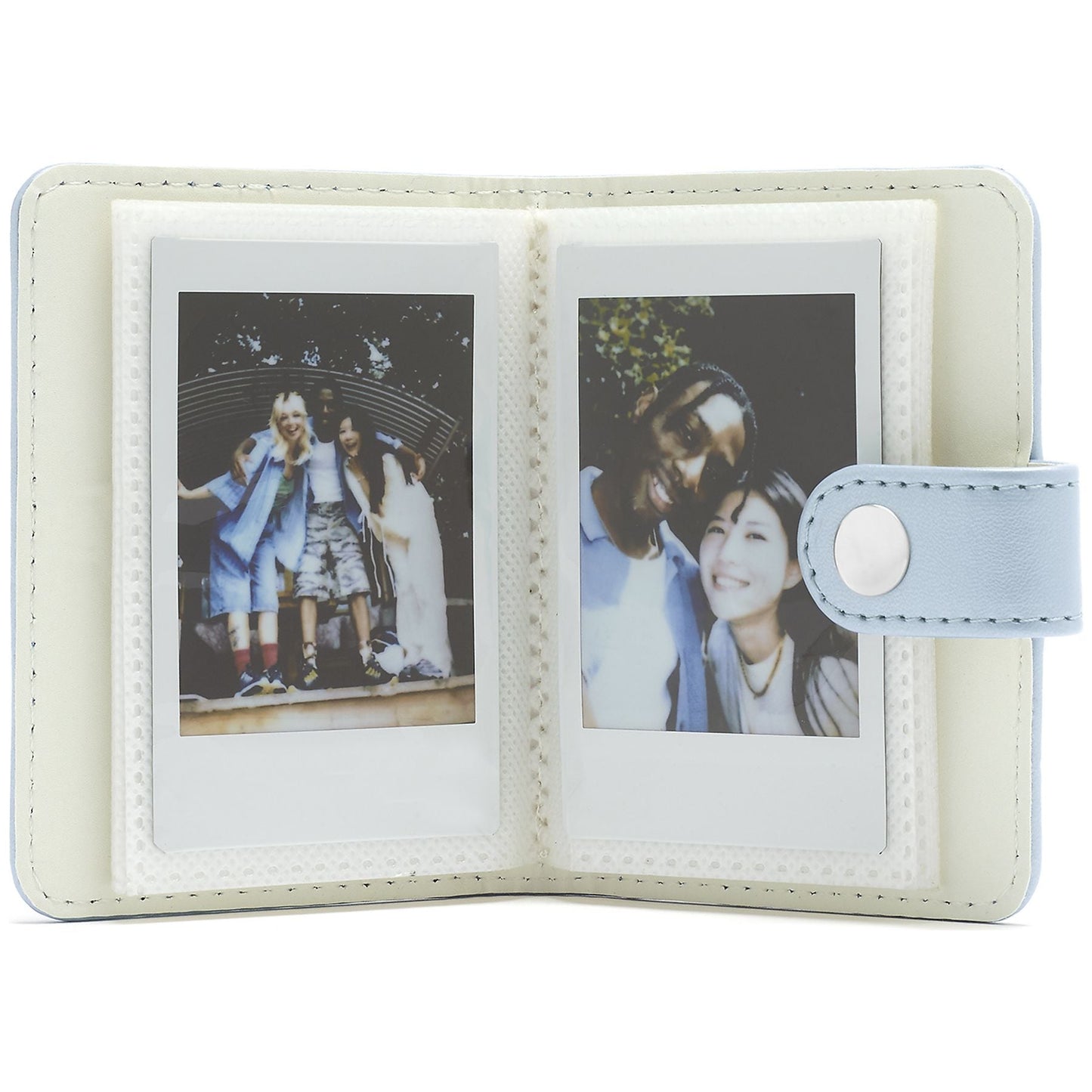 Set aparat foto Fujifilm instax mini 13 Frost Blue, bleu + film 10 poze + husă + album + suport poze + felicitare