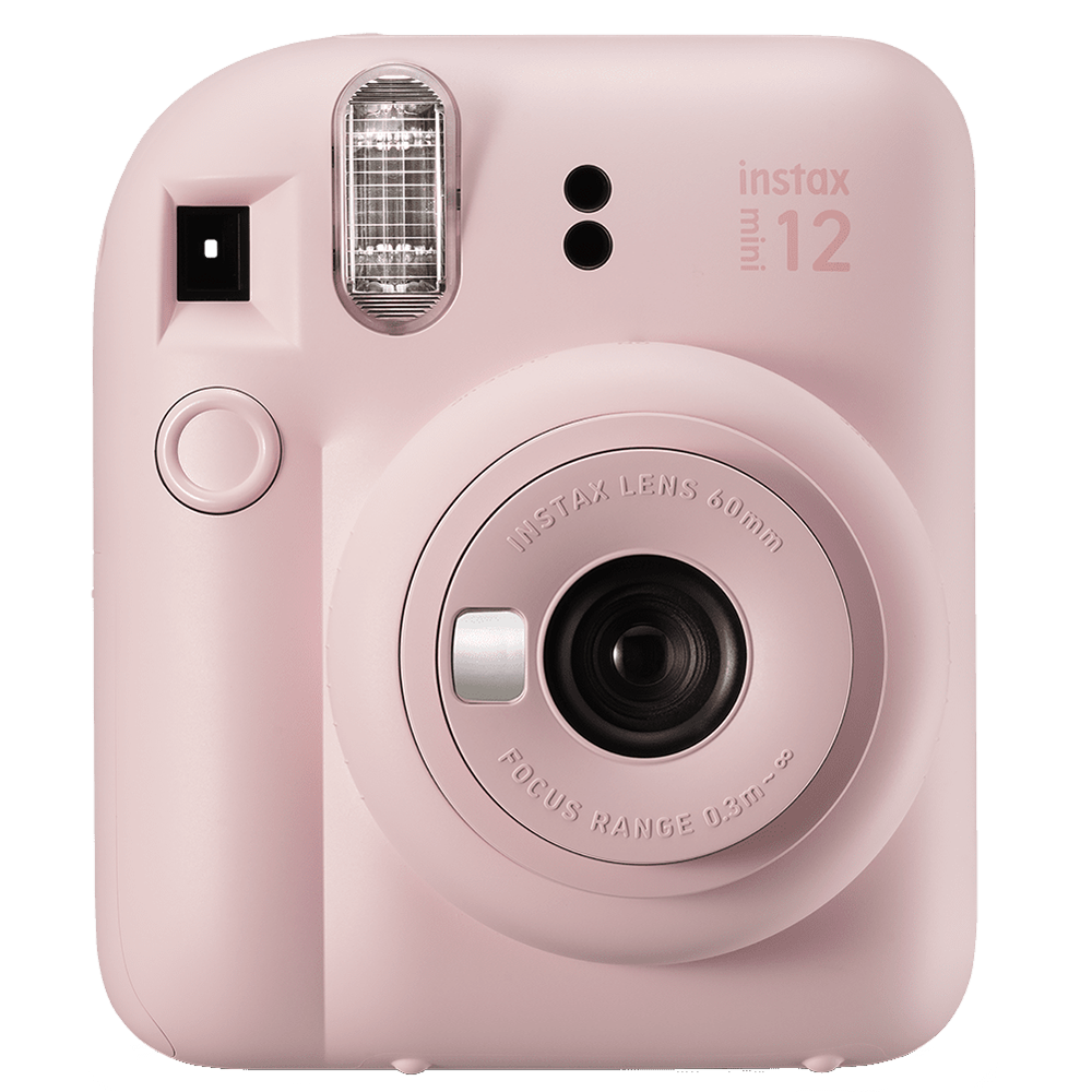 Set Fujifilm Instax Mini 12 Roz – Aparat Foto Instant + Husă Transparentă + Film Instax Mini 10 Poze