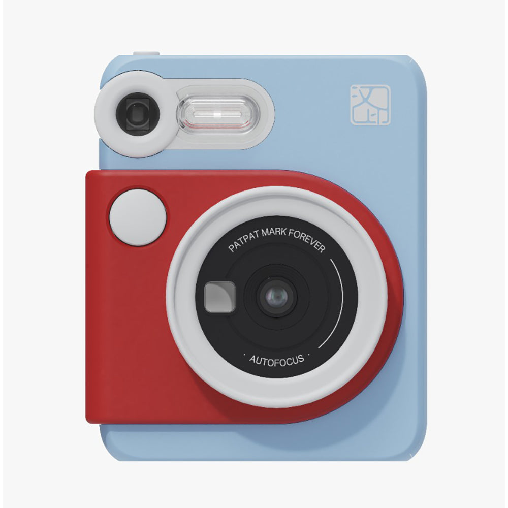 Set Aparat Foto Instant Hanin M6 Birthday Albastru – 10 Fotografii Incluse, Bluetooth, Senzor Premium