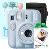 Set cadou complet Fujifilm instax mini 13 Frost Blue, bleu + film 10 poze + husă neagră + felicitare