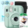 Set cadou complet Fujifilm instax mini 13 Lagoon Green, verde + film 10 poze + husă neagră + felicitare