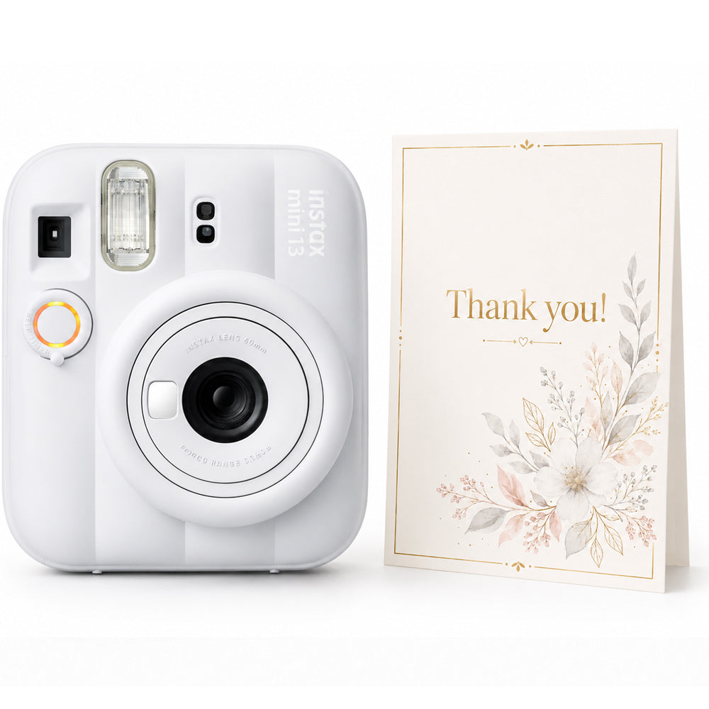 Aparat foto instant Fujifilm instax mini 13 Clay White + felicitare