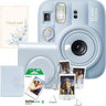 Set aparat foto Fujifilm instax mini 13 Frost Blue, bleu + film 10 poze + husă + album + suport poze + felicitare