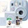 Set aparat foto Fujifilm instax mini 13 Frost Blue, bleu + film 10 poze + husă + album + suport poze + felicitare