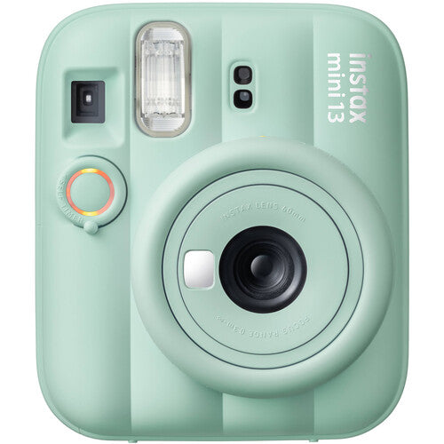 Pachet Cadou Instax Mini 13 Verde – Cameră, Film, Cutie Happy Days, Ramă Acordeon