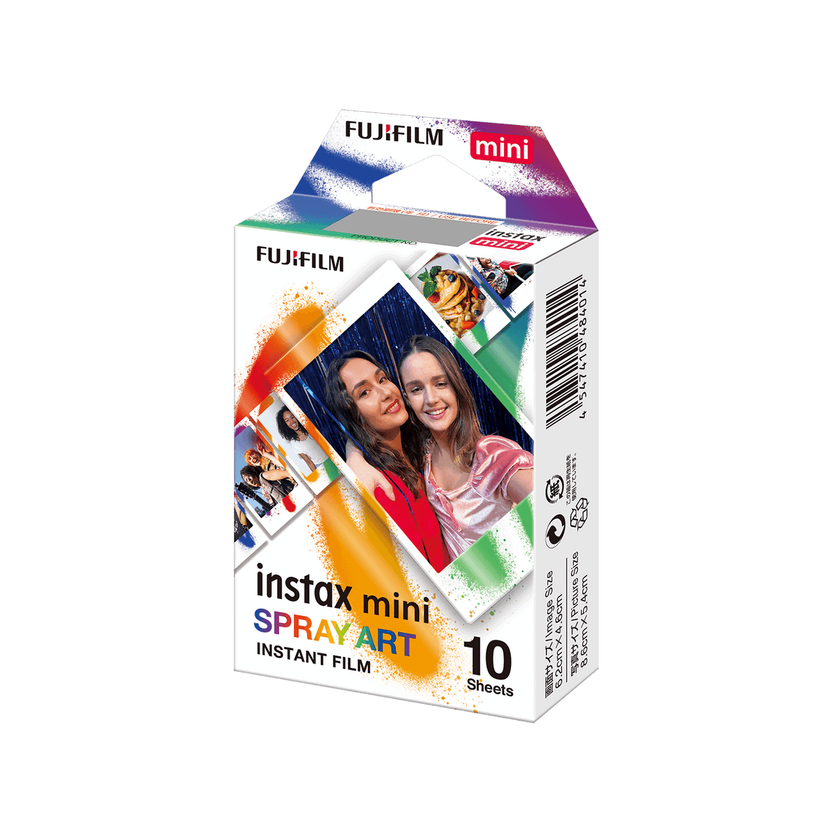 Set Film mini Fujifilm Instax alb 1x10 cu film mini Spray Art 1x10