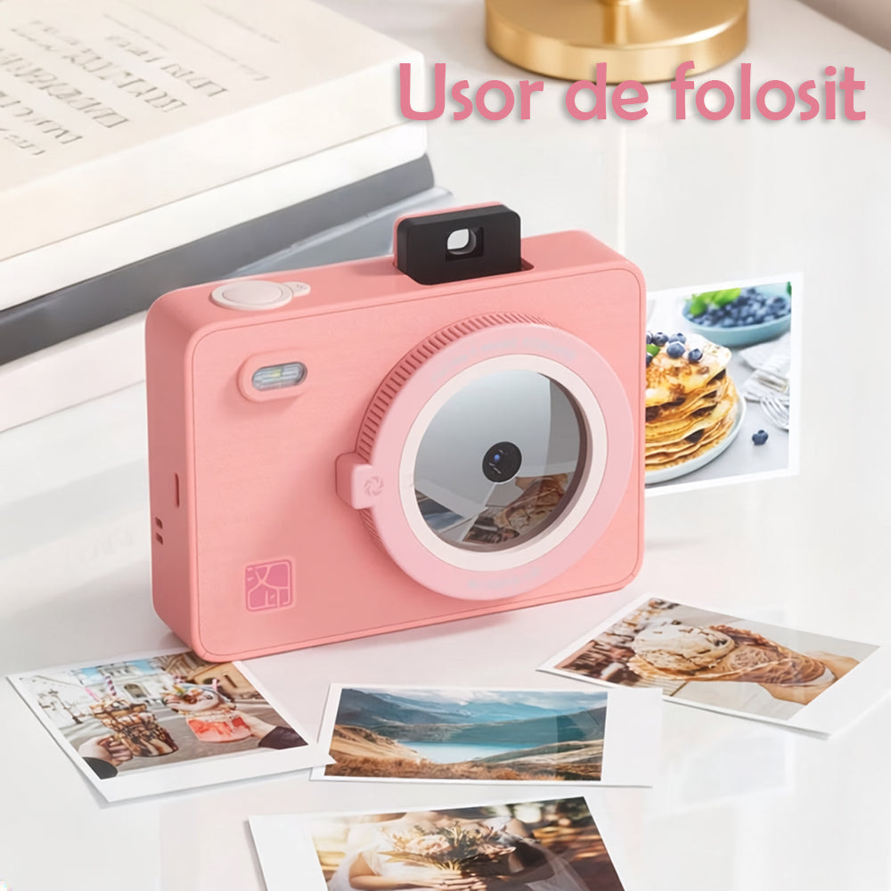 Pachet Cadou de Crăciun Hanin Z5 Roz – Aparat Foto+30 Fotografii+Cutie Christmas Time+accesorii (Copie)