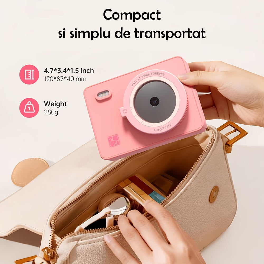 Pachet Cadou de Crăciun Hanin Z5 Roz – Aparat Foto+30 Fotografii+Cutie Christmas Time+accesorii (Copie)