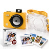 Pachet cadou Hanin Z5 galben, aparat foto + 50 coli foto + husă transparentă