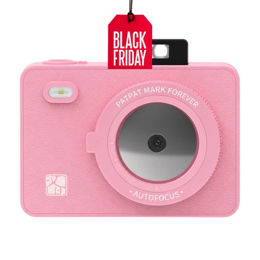 Set Aparat Foto Instant Hanin Z5 – Celebrate – 10 Fotografii Incluse, Roz, Bluetooth