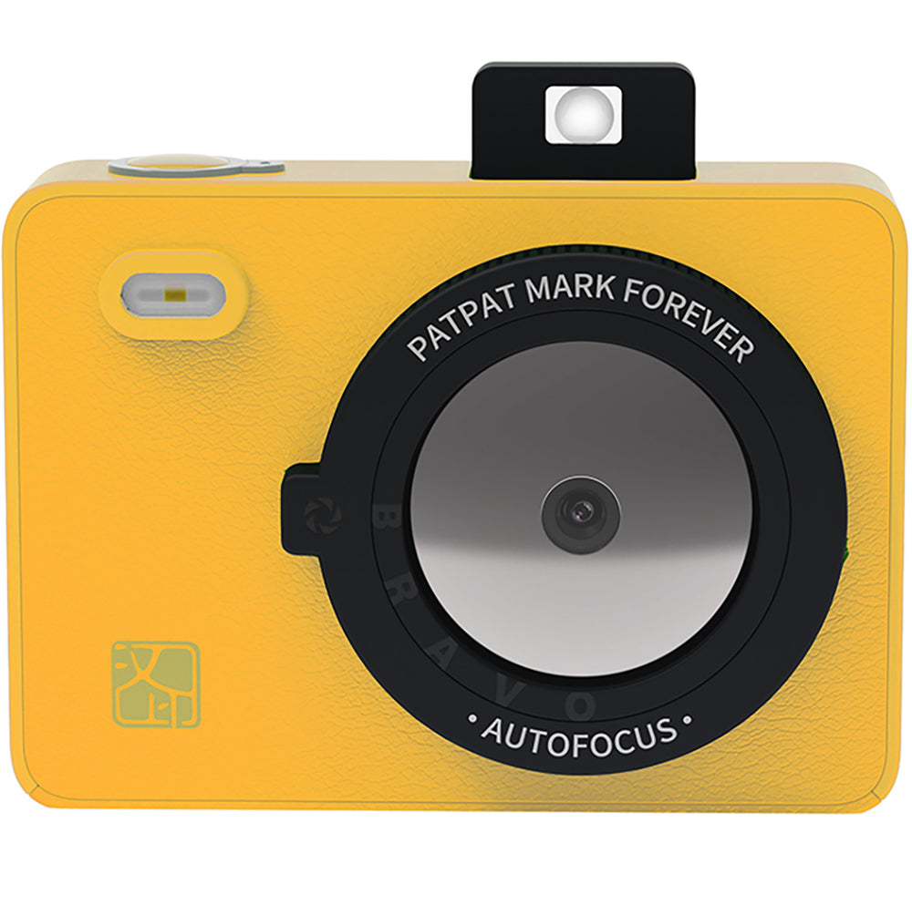 Set Aparat Foto Instant Hanin Z5 – Celebrate – 10 Fotografii Incluse, Galben, Bluetooth