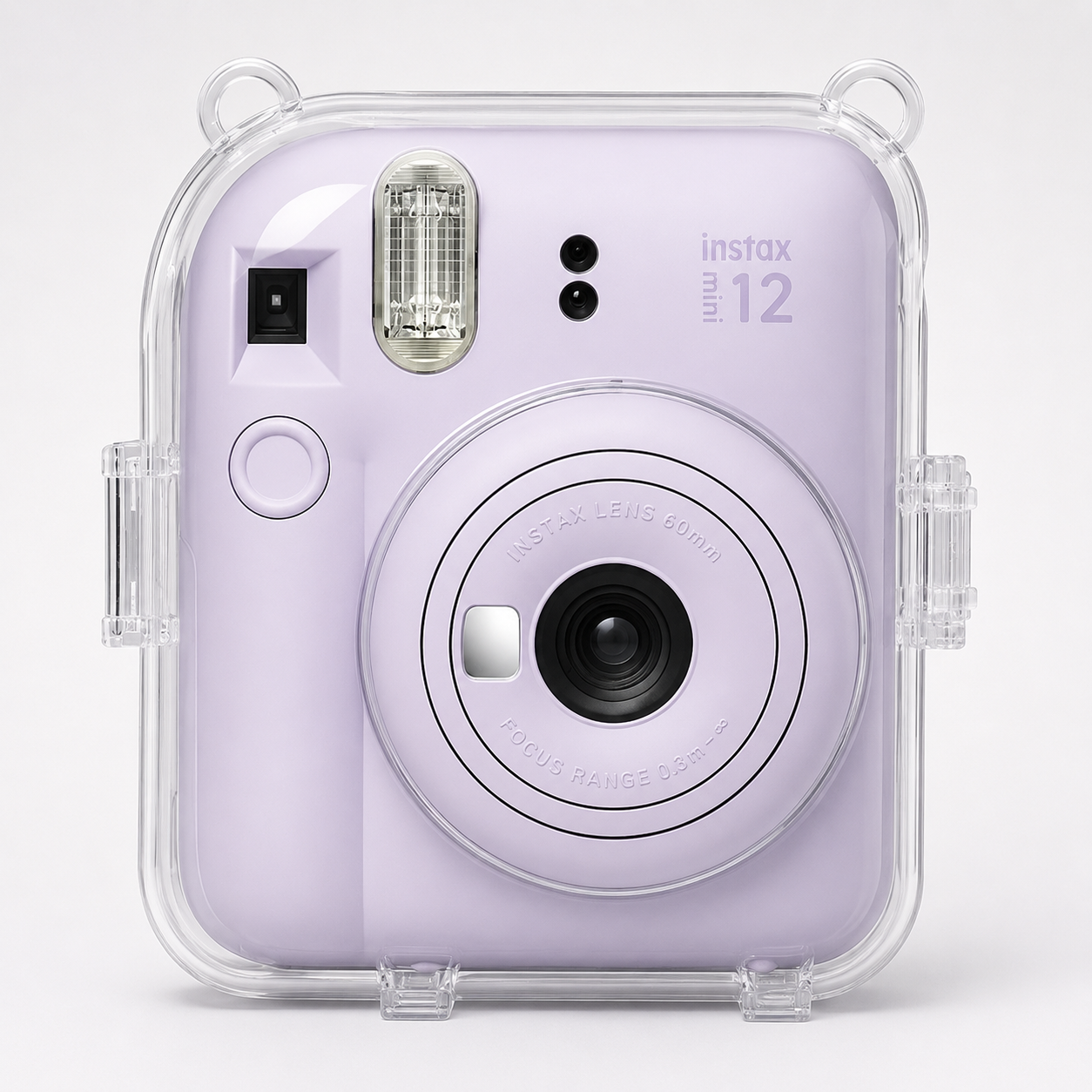 Set Fujifilm Instax Mini 12 Mov – Aparat Foto Instant + Husă Transparentă + Film Instax Mini 10 Poze