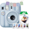 Set cadou Fujifilm instax mini 13 Frost Blue, bleu + film 10 poze + 10 rame pe sfoară + ramă acordeon