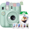 Set cadou Fujifilm instax mini 13 Lagoon Green, verde + film 10 poze + 10 rame pe sfoară + ramă acordeon