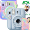 Pachet Fujifilm Instax Mini 13 Bleu – Cameră Instant + Husă Iridescentă + Wallet Foto + Film 10 Poze