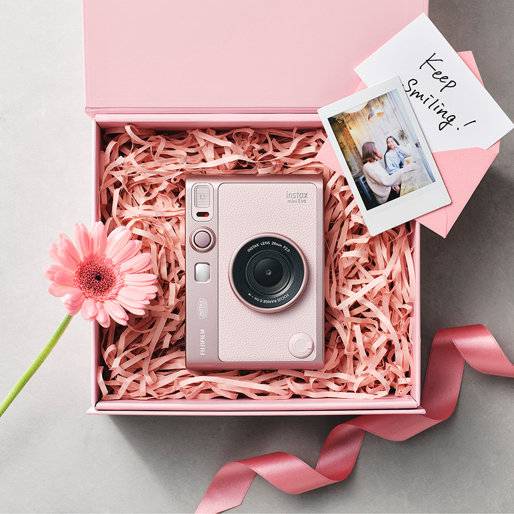 Aparat foto instant Fujifilm Instax mini Evo, Hybrid, gentle Rose
