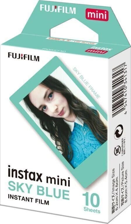 Set Film mini Fujifilm Instax alb 1x10 cu film mini Sky Blue 1x10