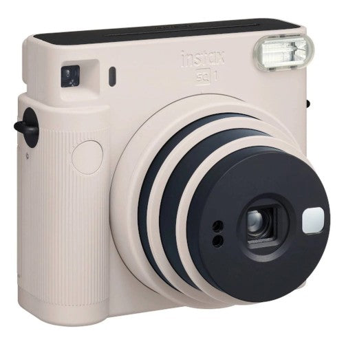 Set aparat foto Instant Fujifilm Instax SQ1 Chalck White cu husa, album si hartie foto square 1x10